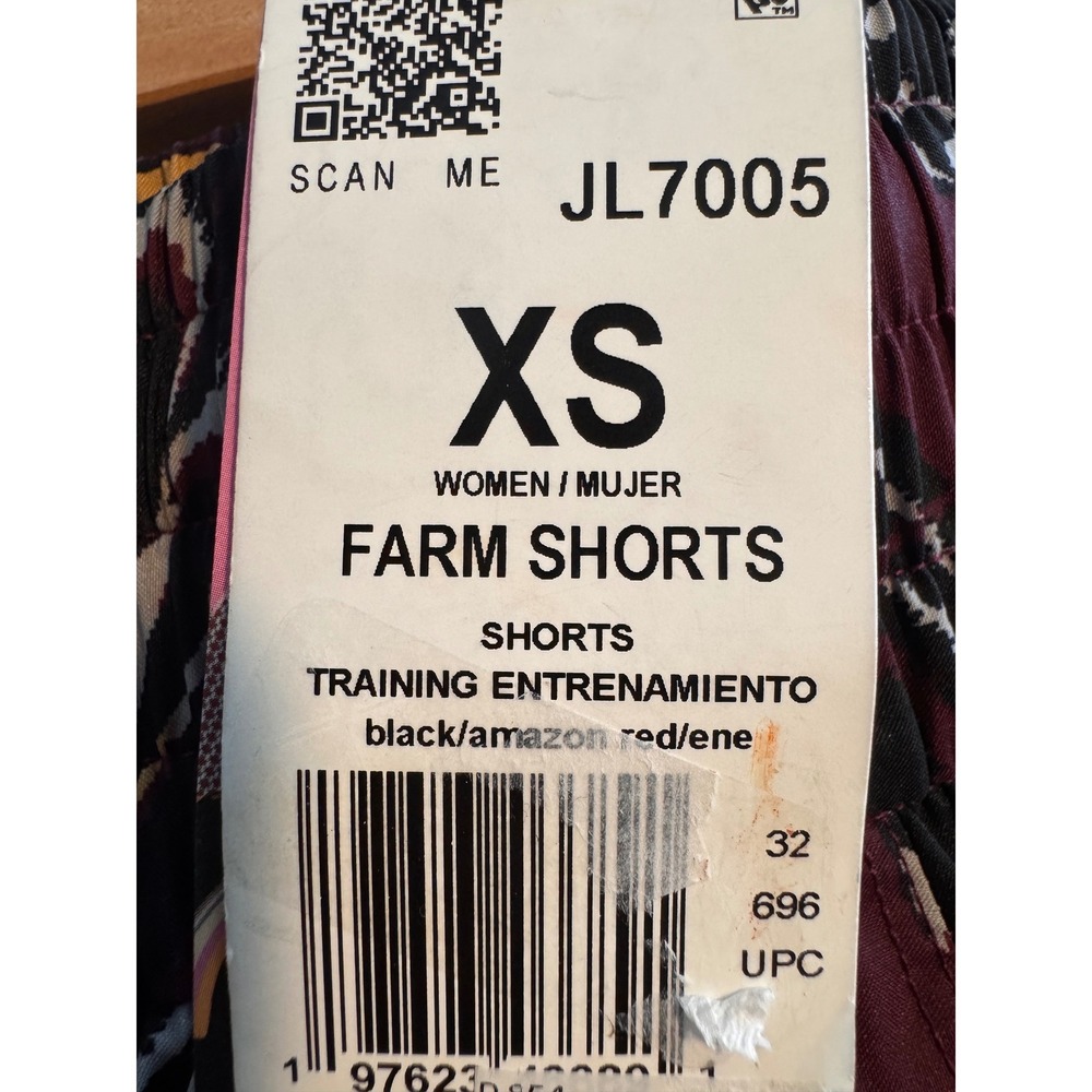 Adidas x Farm Rio Pacer Shorts Butterfly Print Amazon Red XS JL7005 NEW - Picture 4 of 5